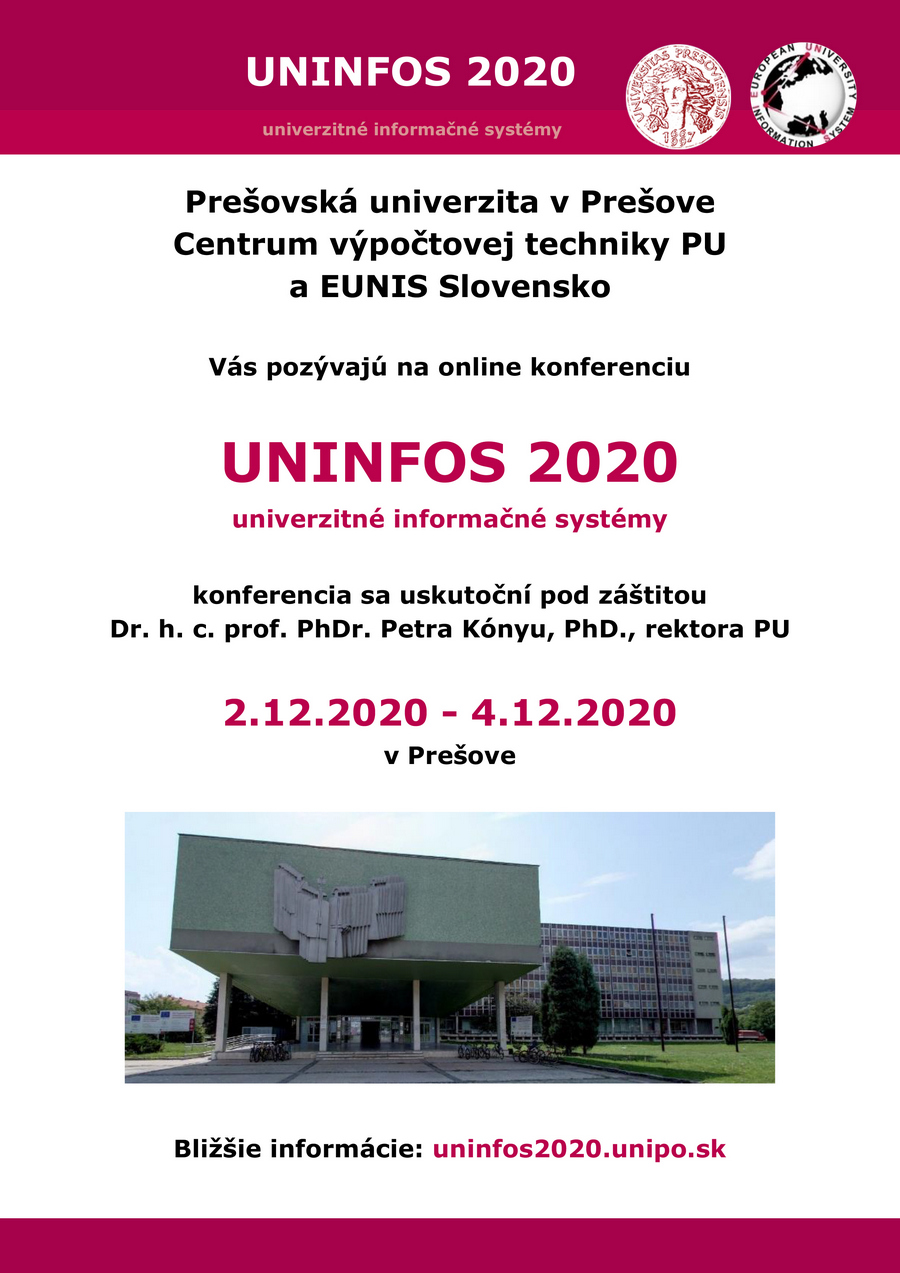 Plagát UNINFOS 2020